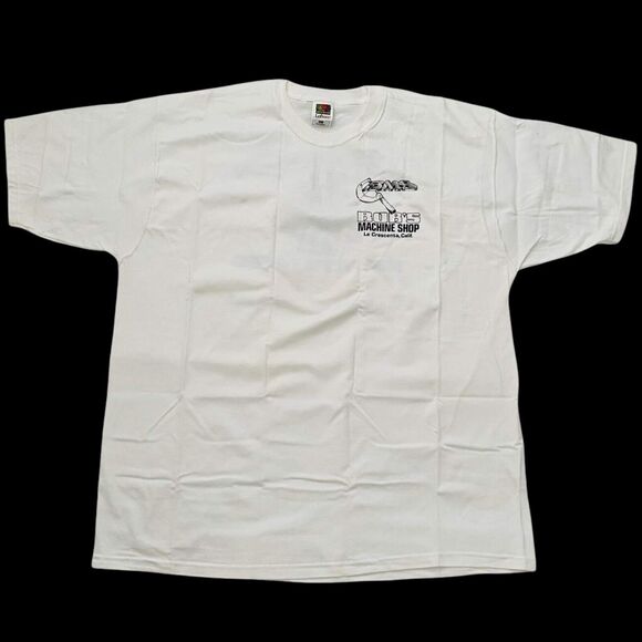 Bob's Machine Shop BMS White T-shirt  For More Inches Stroke It! Sz XL New Calif - Picture 4 of 8